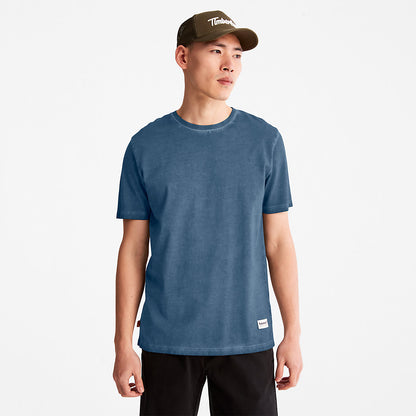 Mens Timberland Lamprey River Garment-Dyed T-Shirt for Men in Navy