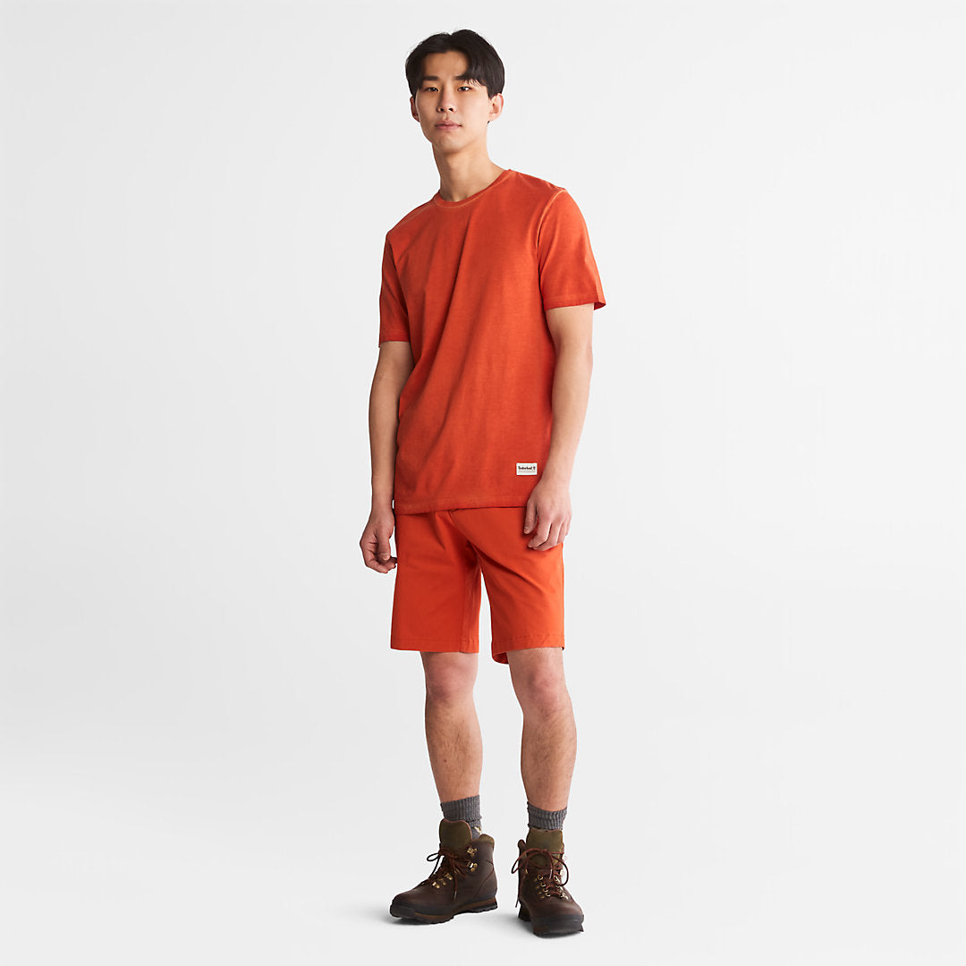 Mens Timberland Lamprey River Garment-Dyed T-Shirt for Men in Orange