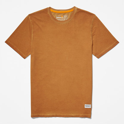 Mens Timberland Lamprey River Garment-Dyed T-Shirt for Men in Brown