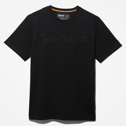 Mens Timberland Outdoor Heritage Linear-Logo T-Shirt for Men in Black