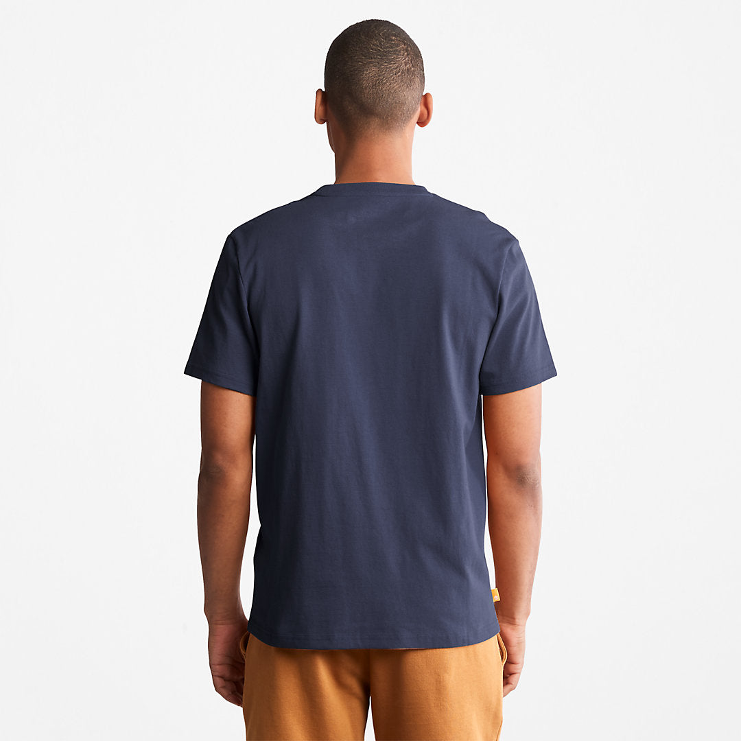 Mens Timberland Outdoor Heritage Logo T-Shirt for Men in Navy