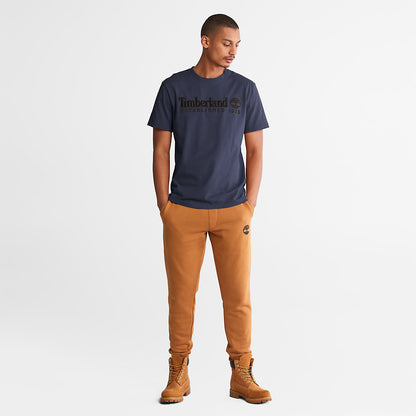 Mens Timberland Outdoor Heritage Logo T-Shirt for Men in Navy