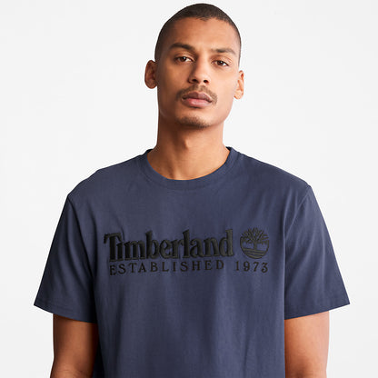 Mens Timberland Outdoor Heritage Logo T-Shirt for Men in Navy