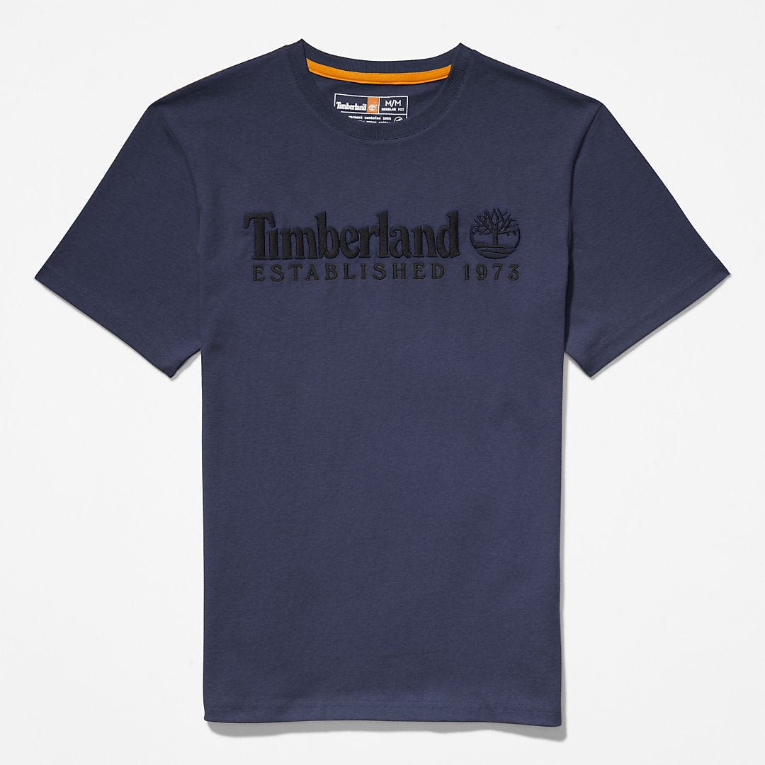 Mens Timberland Outdoor Heritage Logo T-Shirt for Men in Navy