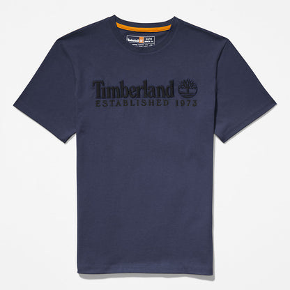 Mens Timberland Outdoor Heritage Logo T-Shirt for Men in Navy