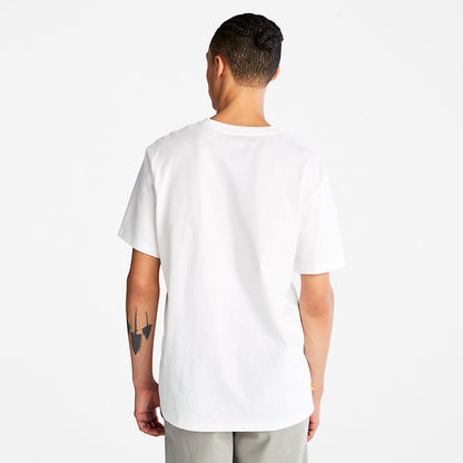 Mens Timberland Outdoor Heritage Linear-Logo T-Shirt for Men in White