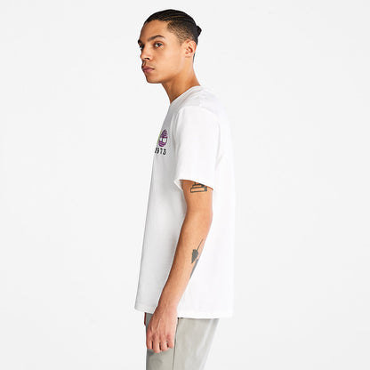 Mens Timberland Outdoor Heritage Linear-Logo T-Shirt for Men in White