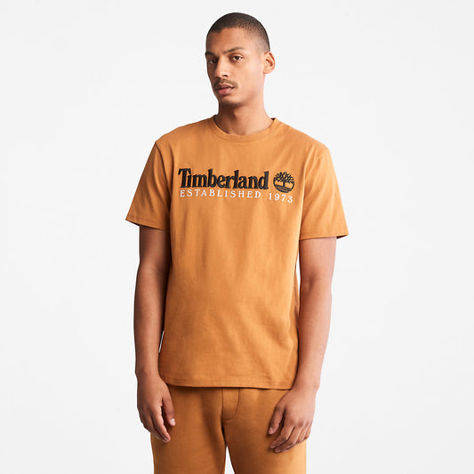 Mens Timberland Outdoor Heritage Logo T-Shirt for Men in Orange