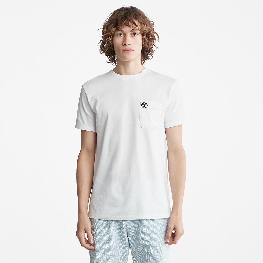 Mens Timberland Dunstan River Pocket T-shirt for Men in White