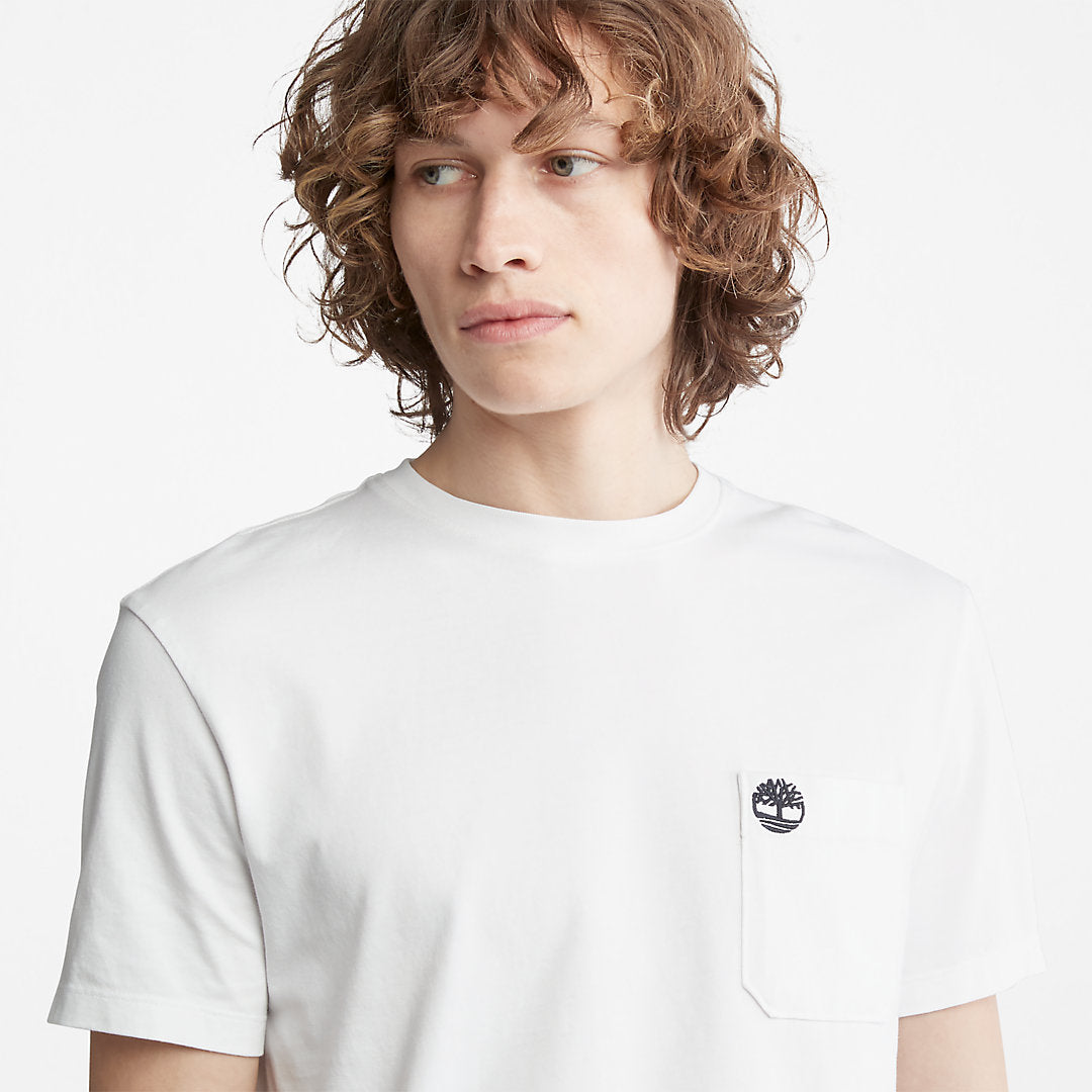 Mens Timberland Dunstan River Pocket T-shirt for Men in White