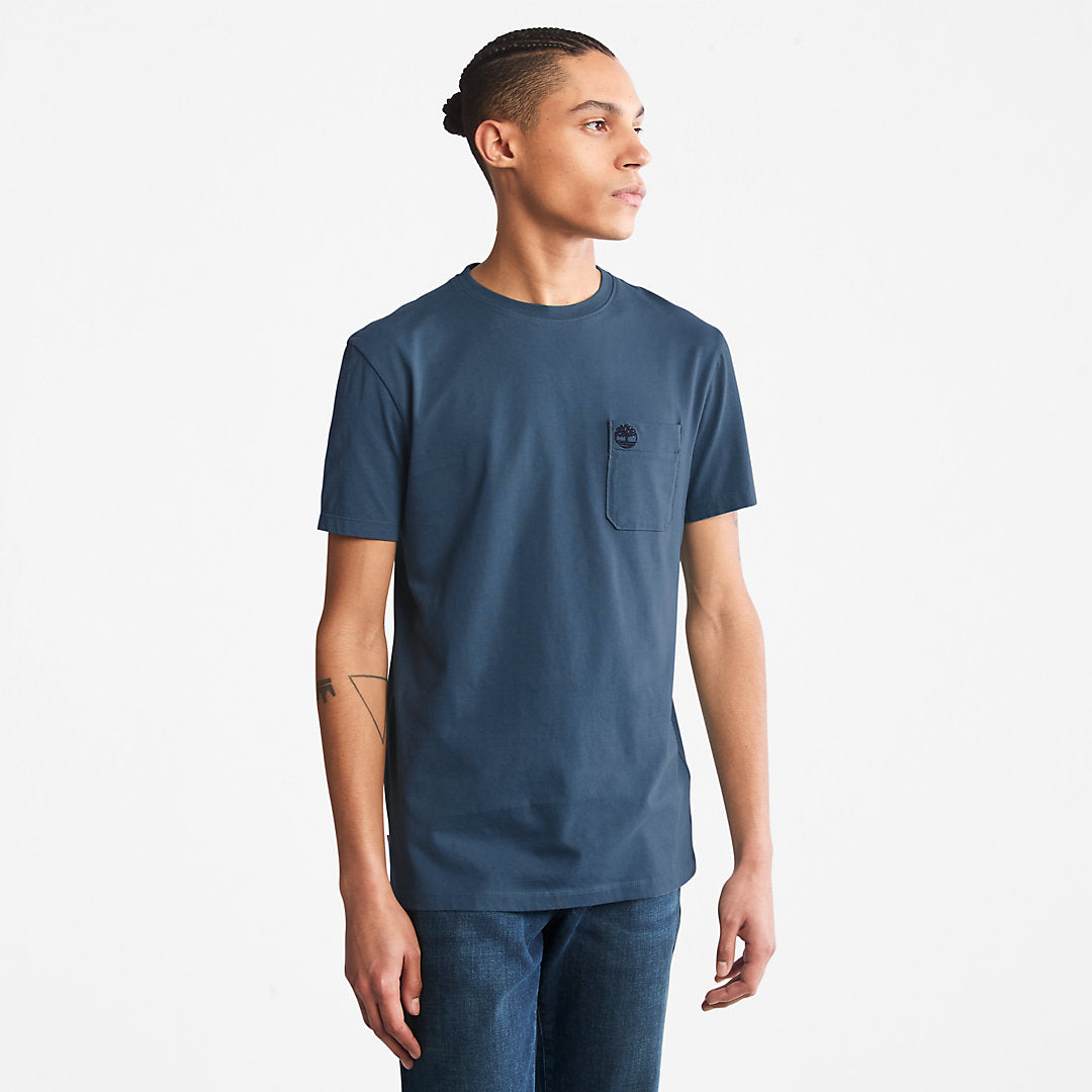 Mens Timberland Dunstan River One-Pocket T-Shirt for Men in Blue