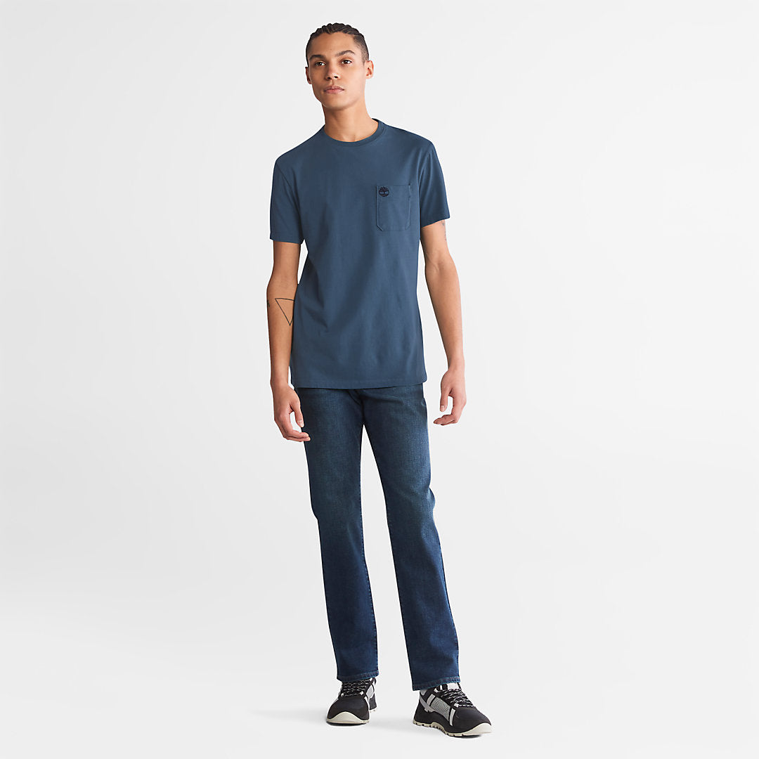 Mens Timberland Dunstan River One-Pocket T-Shirt for Men in Blue