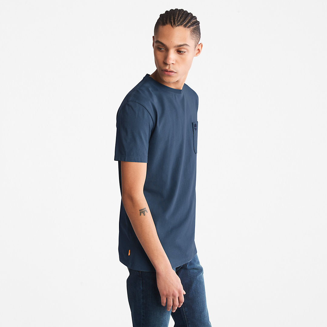 Mens Timberland Dunstan River One-Pocket T-Shirt for Men in Blue