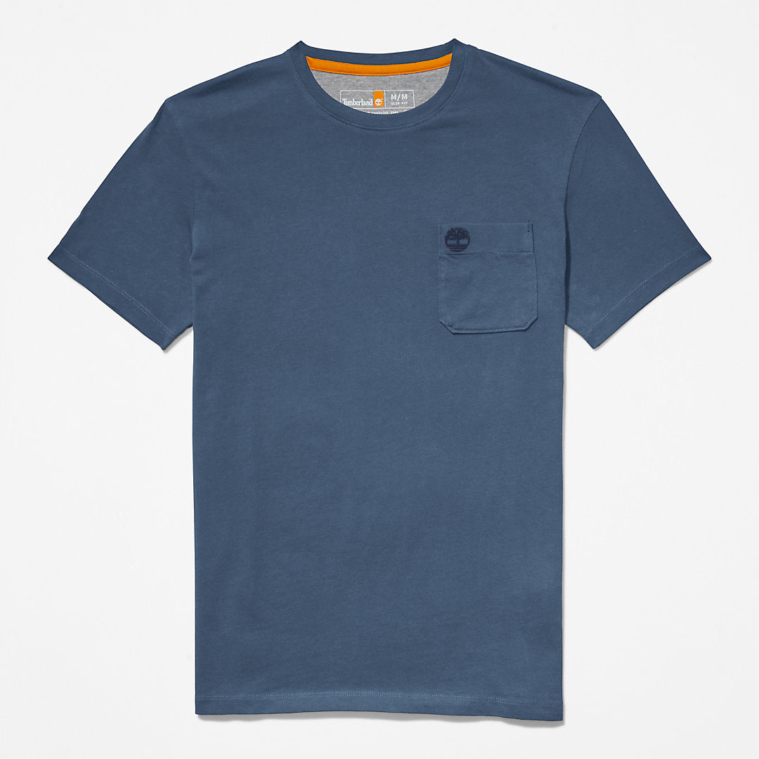 Mens Timberland Dunstan River One-Pocket T-Shirt for Men in Blue