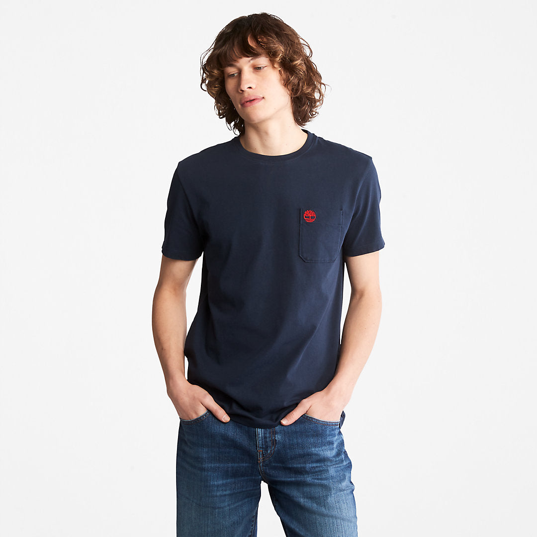 Mens Timberland Dunstan River Pocket T-shirt for Men in Navy
