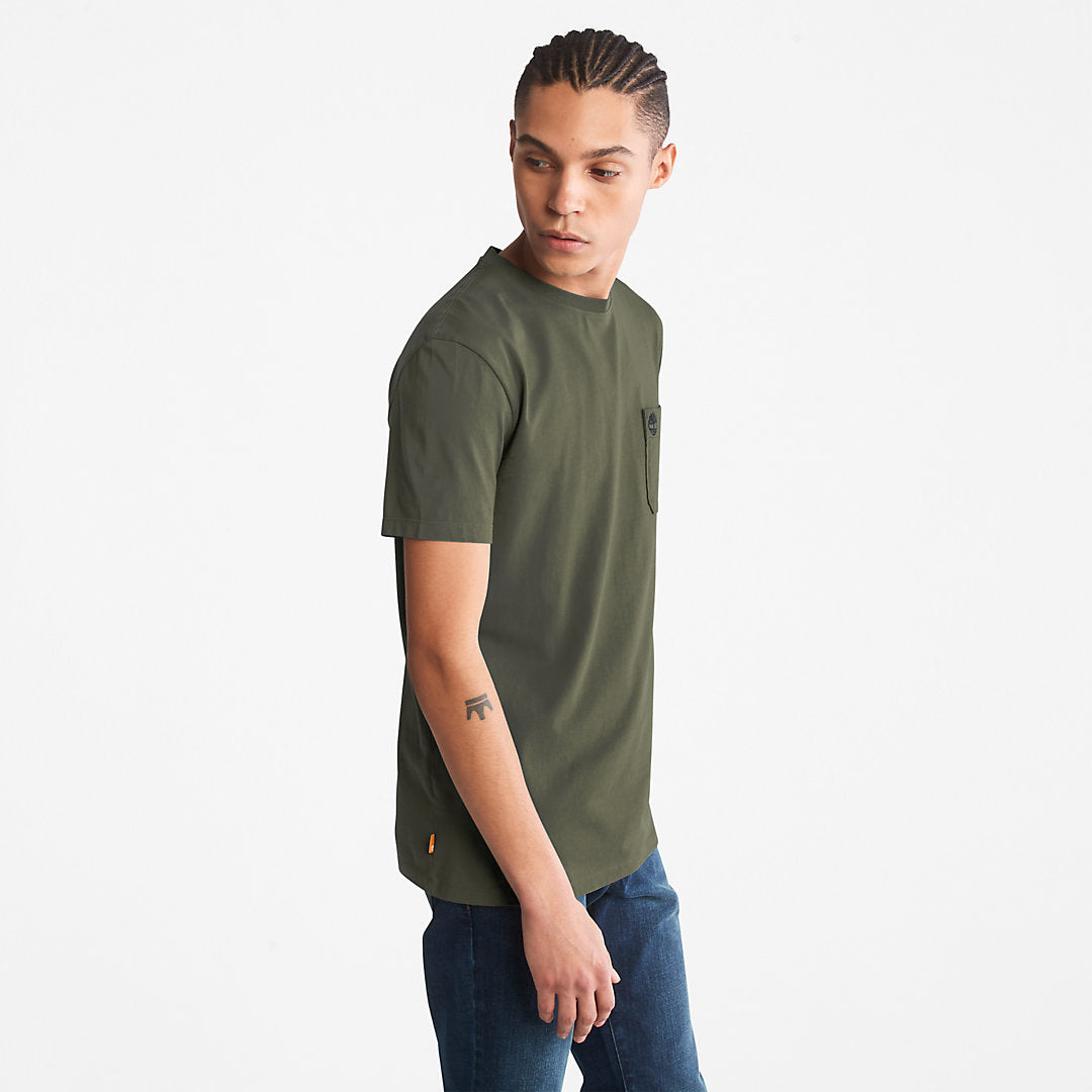 Mens Timberland Dunstan River Pocket T-shirt for Men in Green