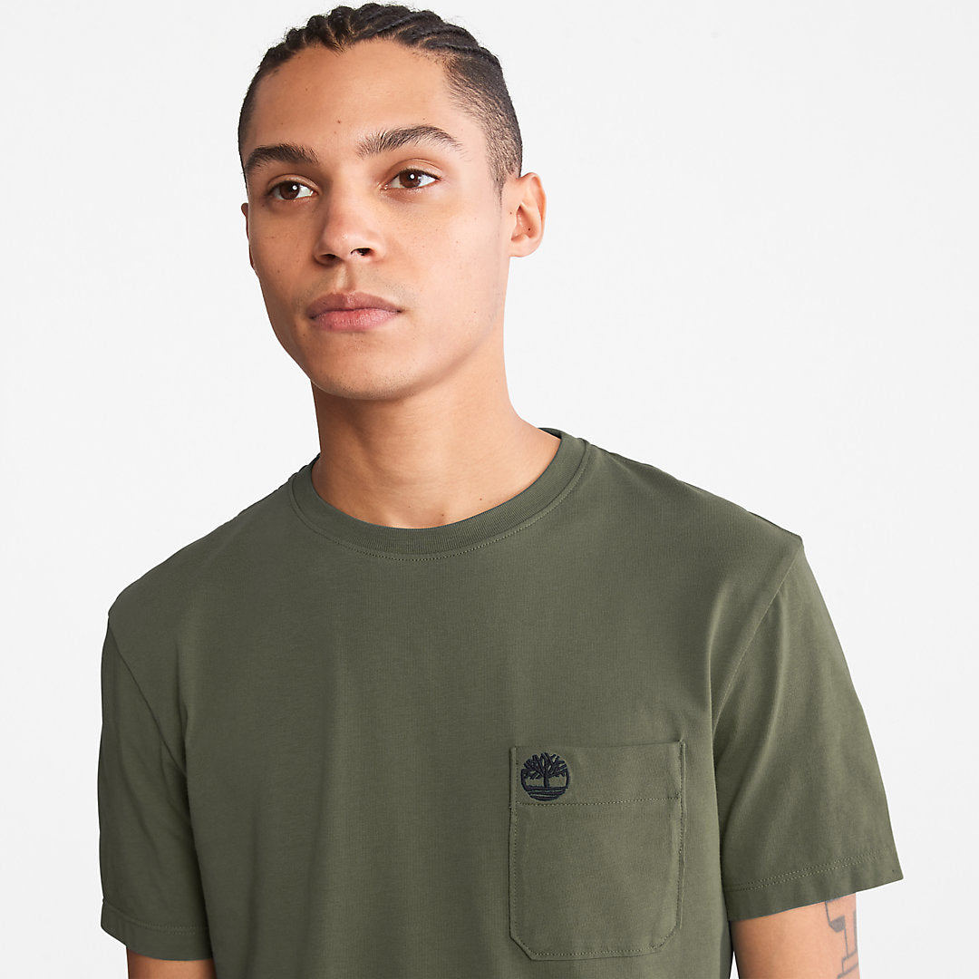 Mens Timberland Dunstan River Pocket T-shirt for Men in Green