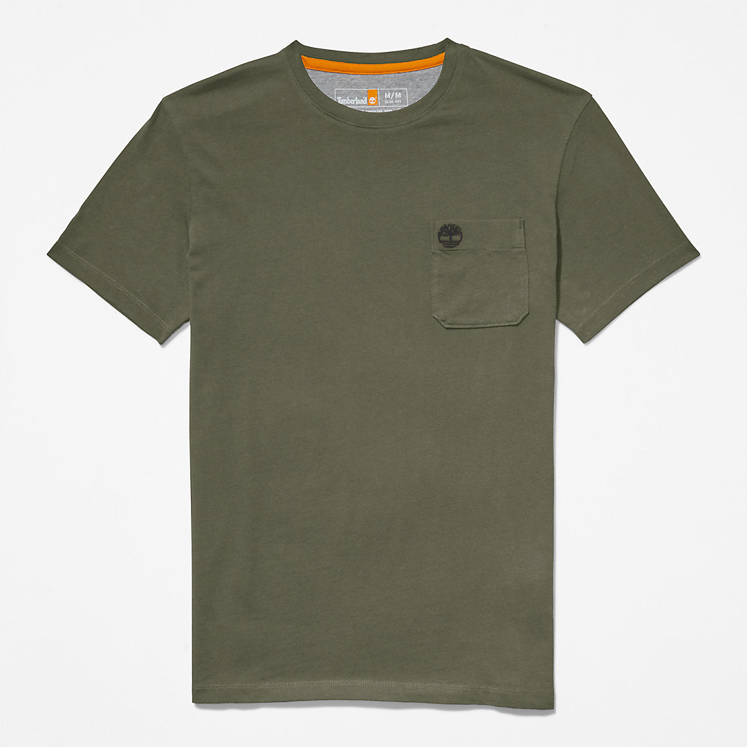 Mens Timberland Dunstan River Pocket T-shirt for Men in Green