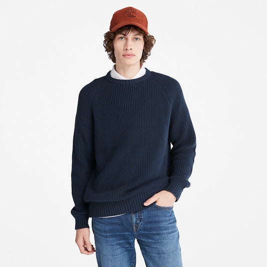 Mens Timberland Beards Brook Crew-Neck Sweater for Men in Navy