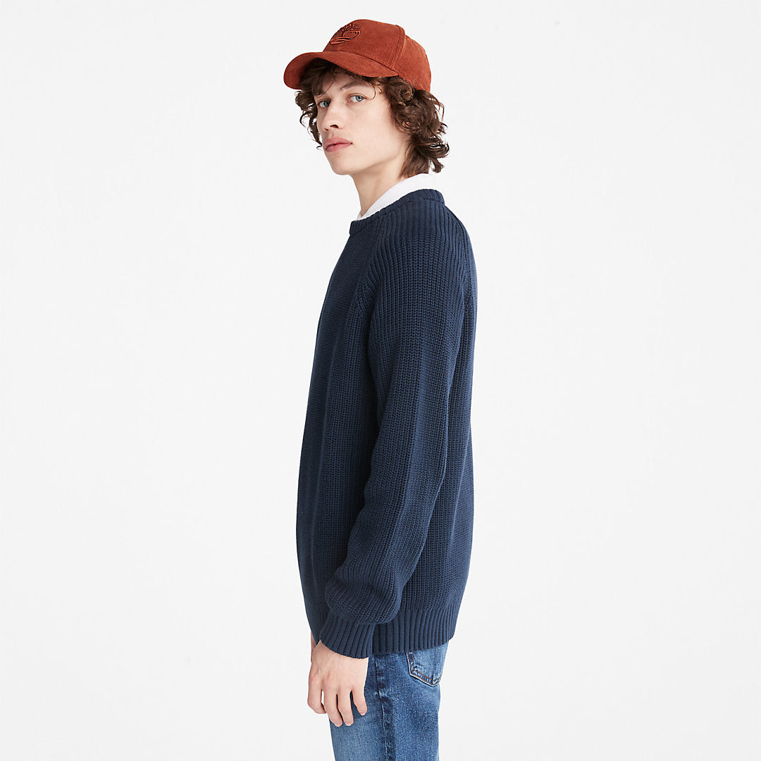 Mens Timberland Beards Brook Crew-Neck Sweater for Men in Navy
