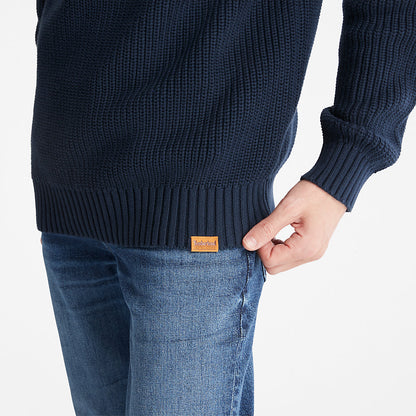 Mens Timberland Beards Brook Crew-Neck Sweater for Men in Navy