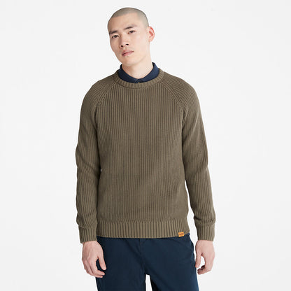 Mens Timberland Beards Brook Crew-Neck Sweater for Men in Dark Green