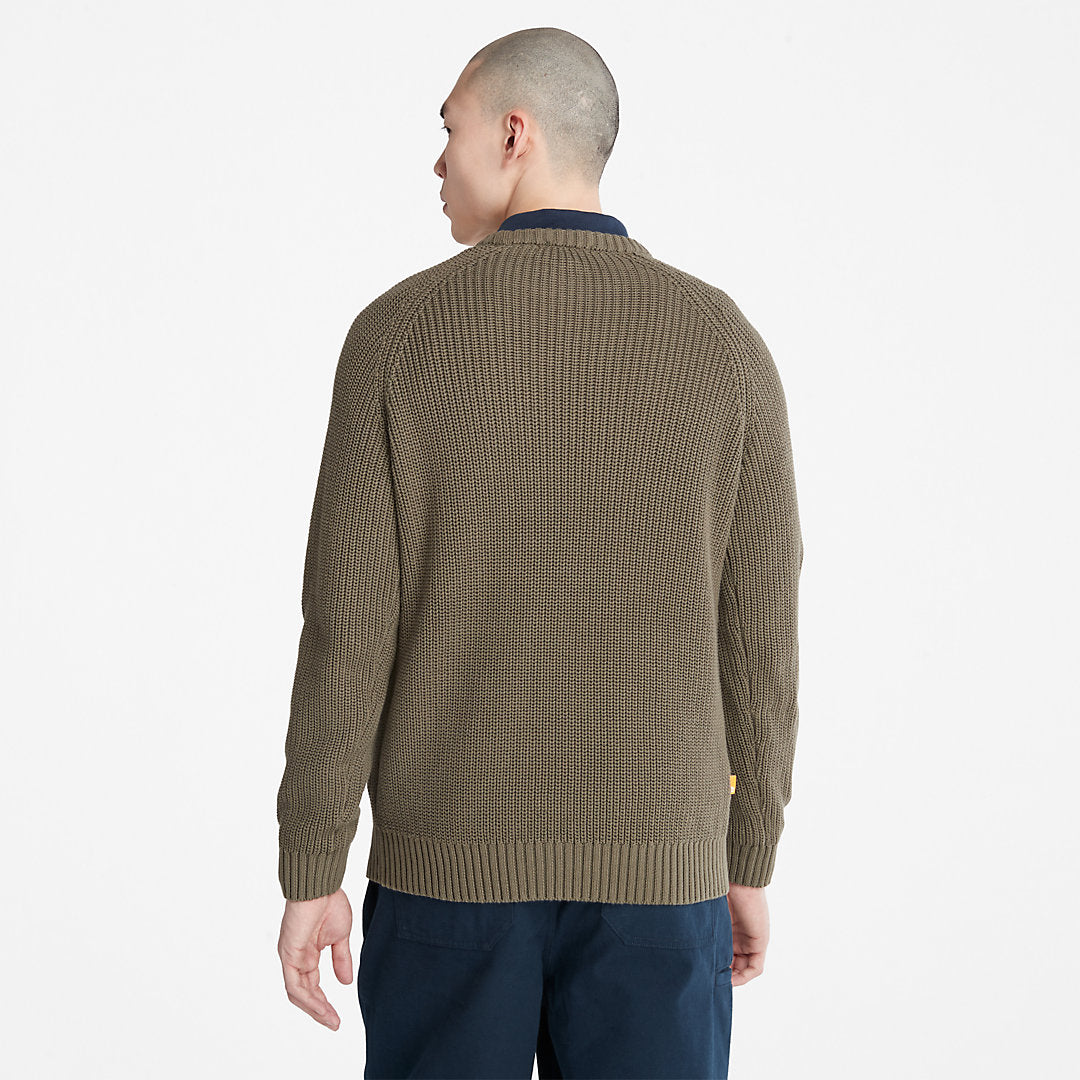 Mens Timberland Beards Brook Crew-Neck Sweater for Men in Dark Green