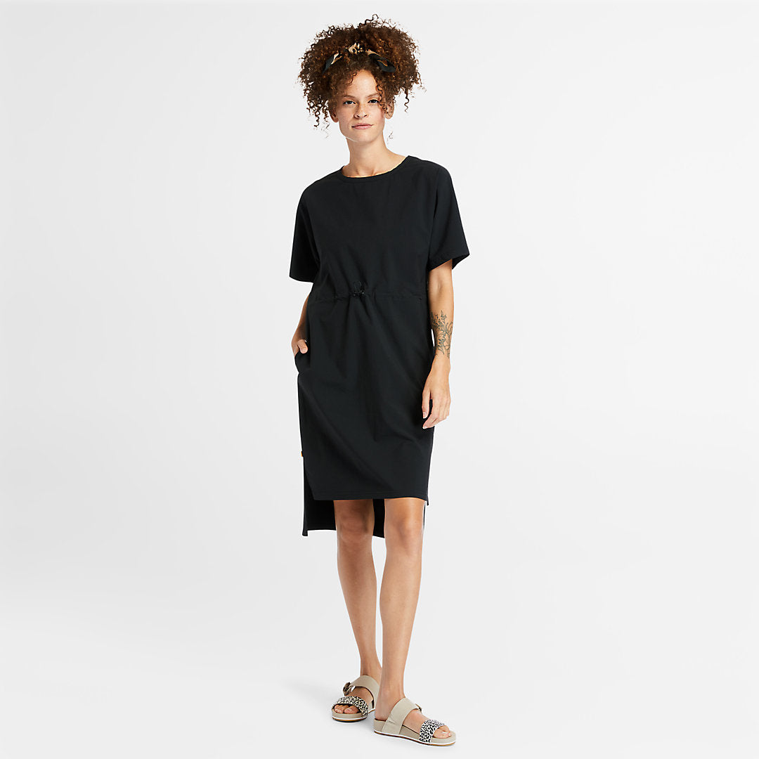 Womens Timberland Drawstring T-Shirt Dress for Women in Black
