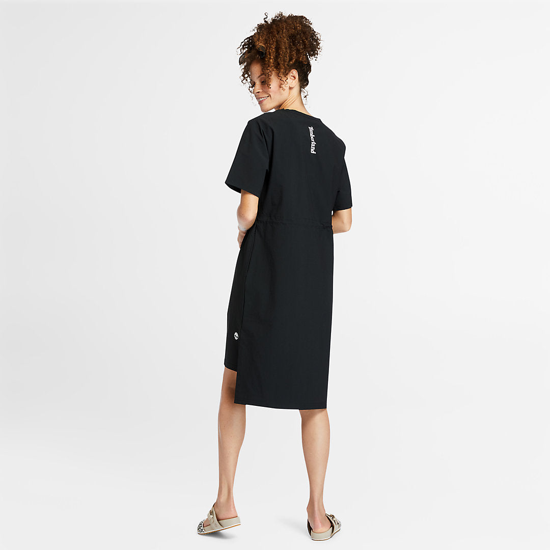 Womens Timberland Drawstring T-Shirt Dress for Women in Black