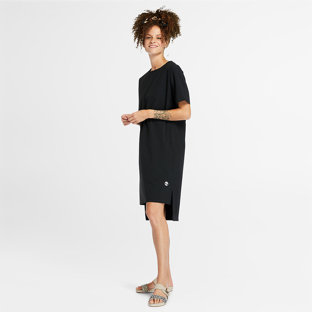 Womens Timberland Drawstring T-Shirt Dress for Women in Black