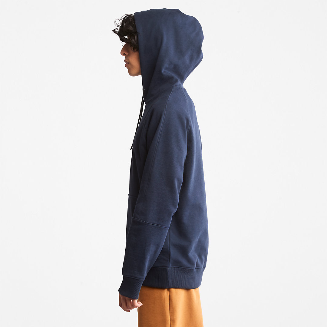 Mens Timberland Heavyweight Logo Hoodie for All Gender in Navy