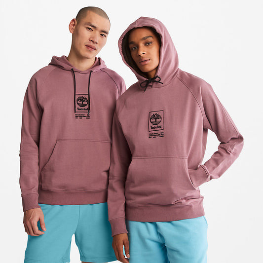 Mens Timberland Heavyweight Logo Hoodie for All Gender in Pink