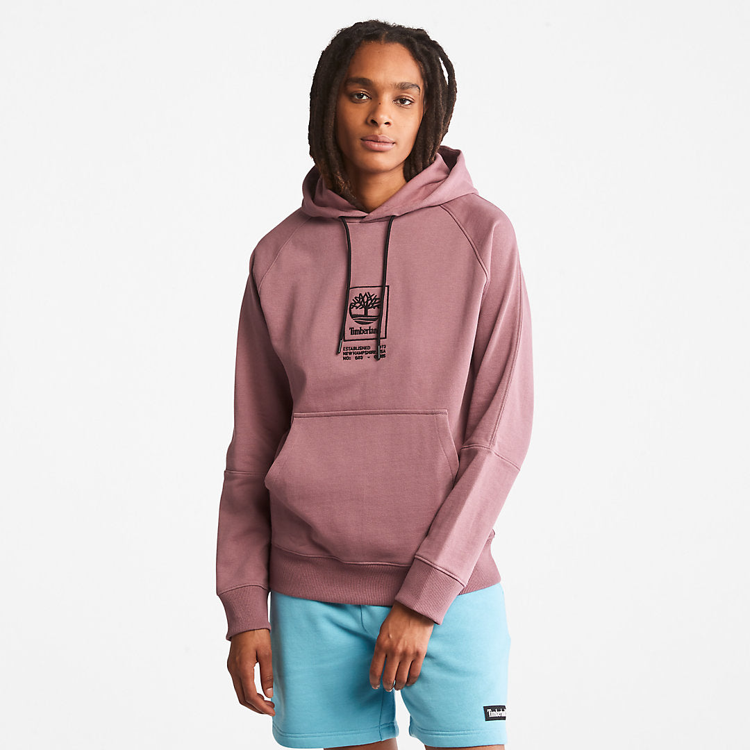 Mens Timberland Heavyweight Logo Hoodie for All Gender in Pink