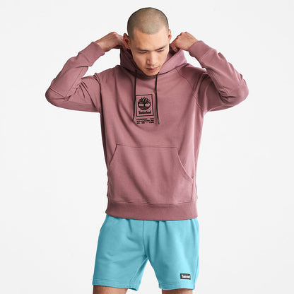 Mens Timberland Heavyweight Logo Hoodie for All Gender in Pink