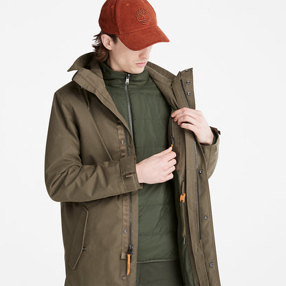 Mens Timberland Snowdon Peak 3-in-1 Waterproof Parka for Men in Green