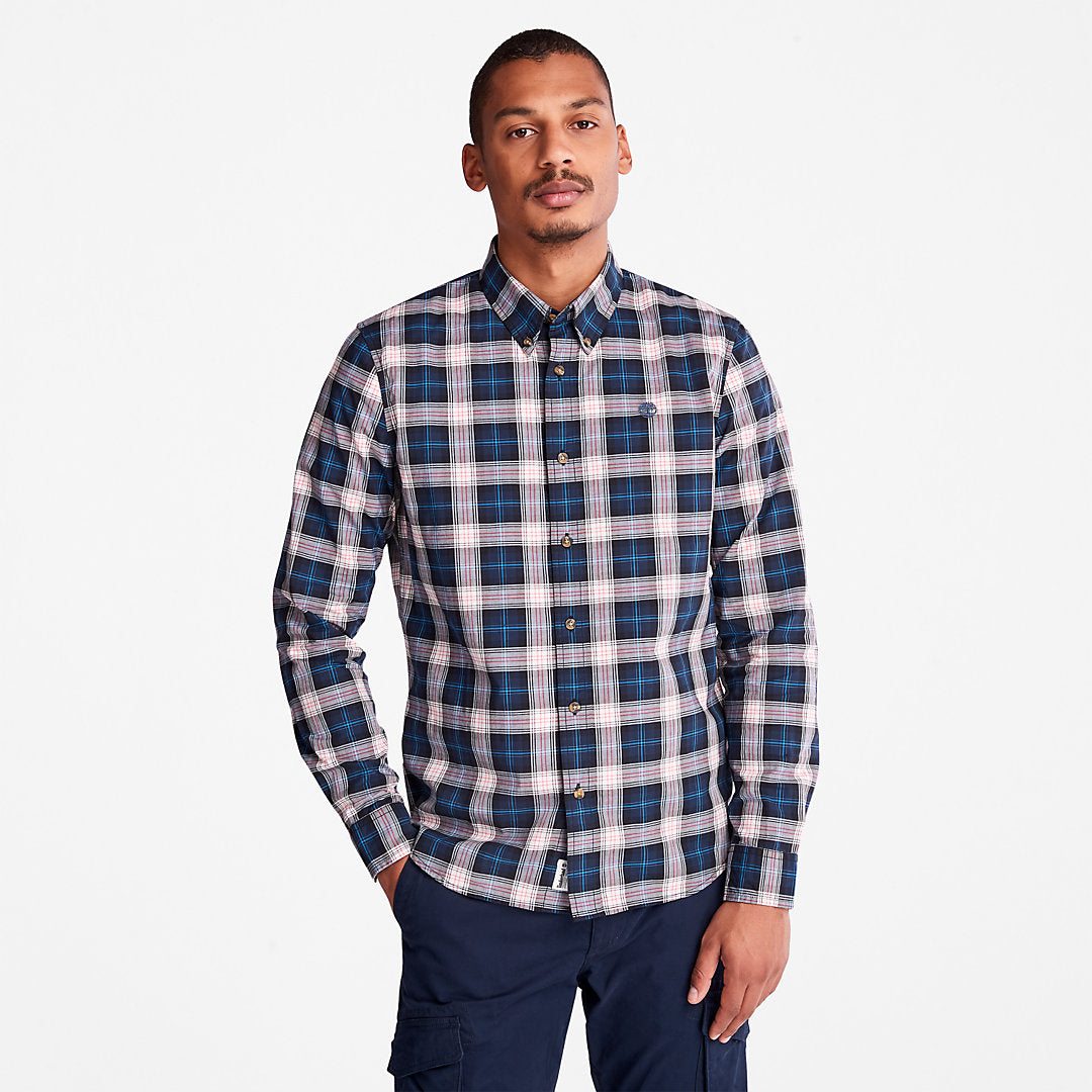 Mens Timberland Eastham River Tartan Shirt for Men in Light Grey