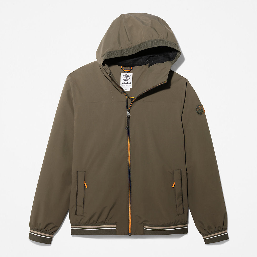 Mens Timberland Coastal Cool Hooded Bomber Jacket for Men in Green