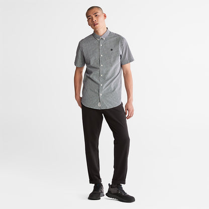 Mens Timberland Suncook River Short-Sleeve Poplin Shirt for Men in Navy