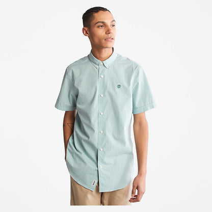 Mens Timberland Suncook River Short-Sleeve Poplin Shirt for Men in Green