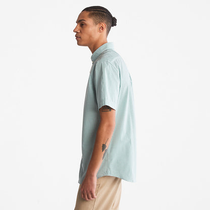 Mens Timberland Suncook River Short-Sleeve Poplin Shirt for Men in Green