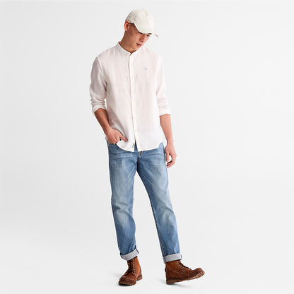 Mens Timberland Mill River Linen Shirt for Men in White