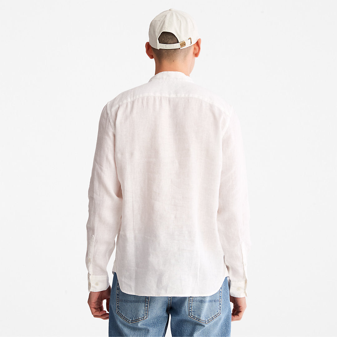 Mens Timberland Mill River Linen Shirt for Men in White
