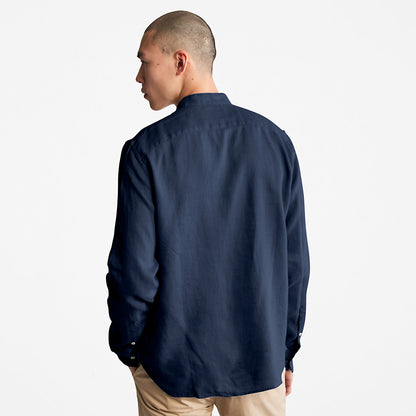 Mens Timberland Mill River Linen Shirt for Men in Navy