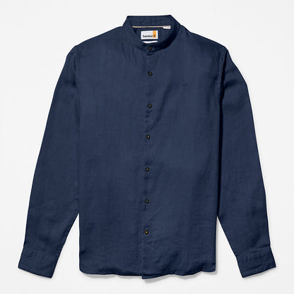 Mens Timberland Mill River Linen Shirt for Men in Navy