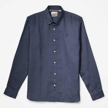 Mens Timberland Mill River LS Linen Shirt for Men in Navy