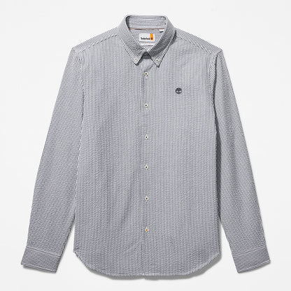 Mens Timberland Striped Seersucker Shirt for Men in Navy