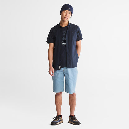 Mens Timberland Canobie Lake Denim Shorts for Men in Blue