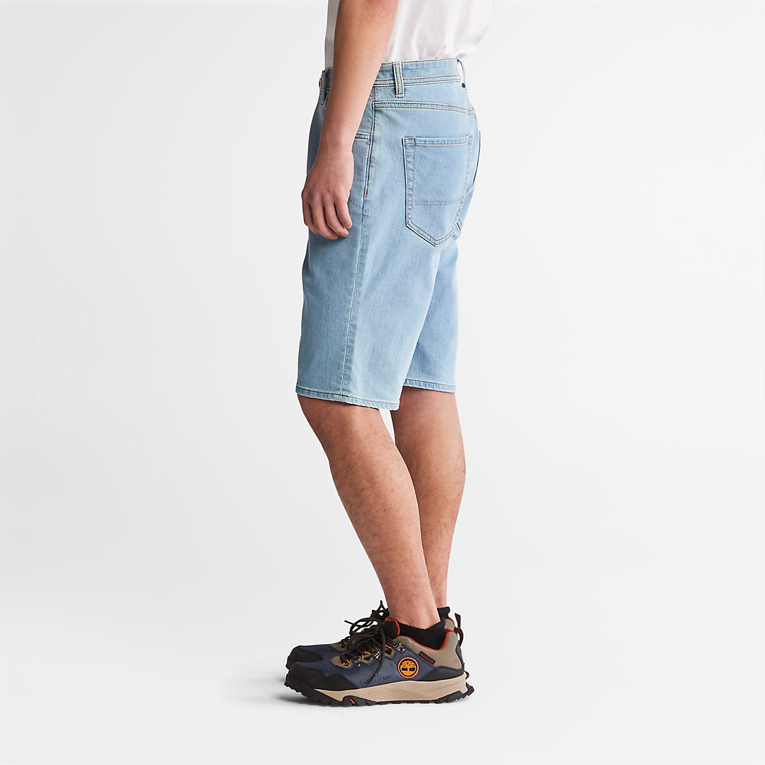 Mens Timberland Canobie Lake Denim Shorts for Men in Blue