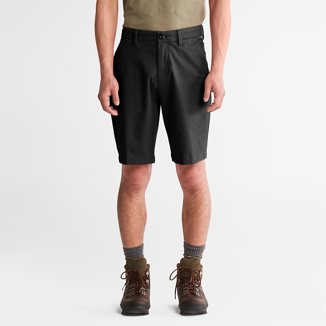Mens Timberland Squam Lake Stretch Chino Shorts for Men in Black