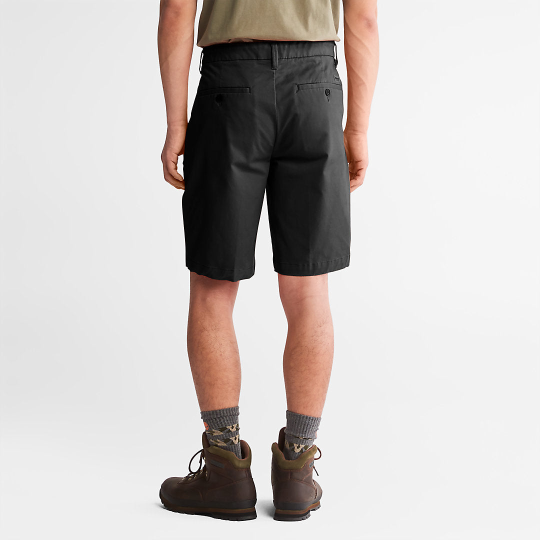 Mens Timberland Squam Lake Stretch Chino Shorts for Men in Black